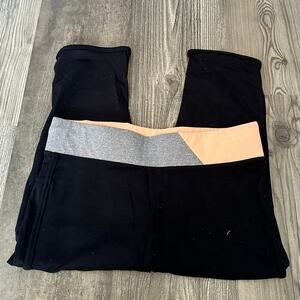 ibody black orange gray capri leggings